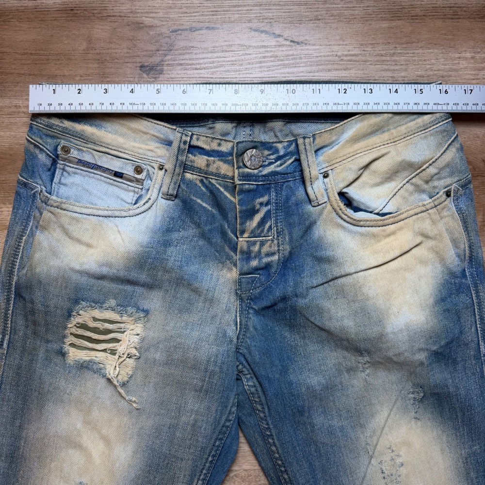 Diesel Light Blue Distressed Bootcut Jeans - Picture 12 of 16